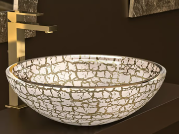 KALAHARI Ø 44 - Countertop round glass washbasin by Glass Design - view 2